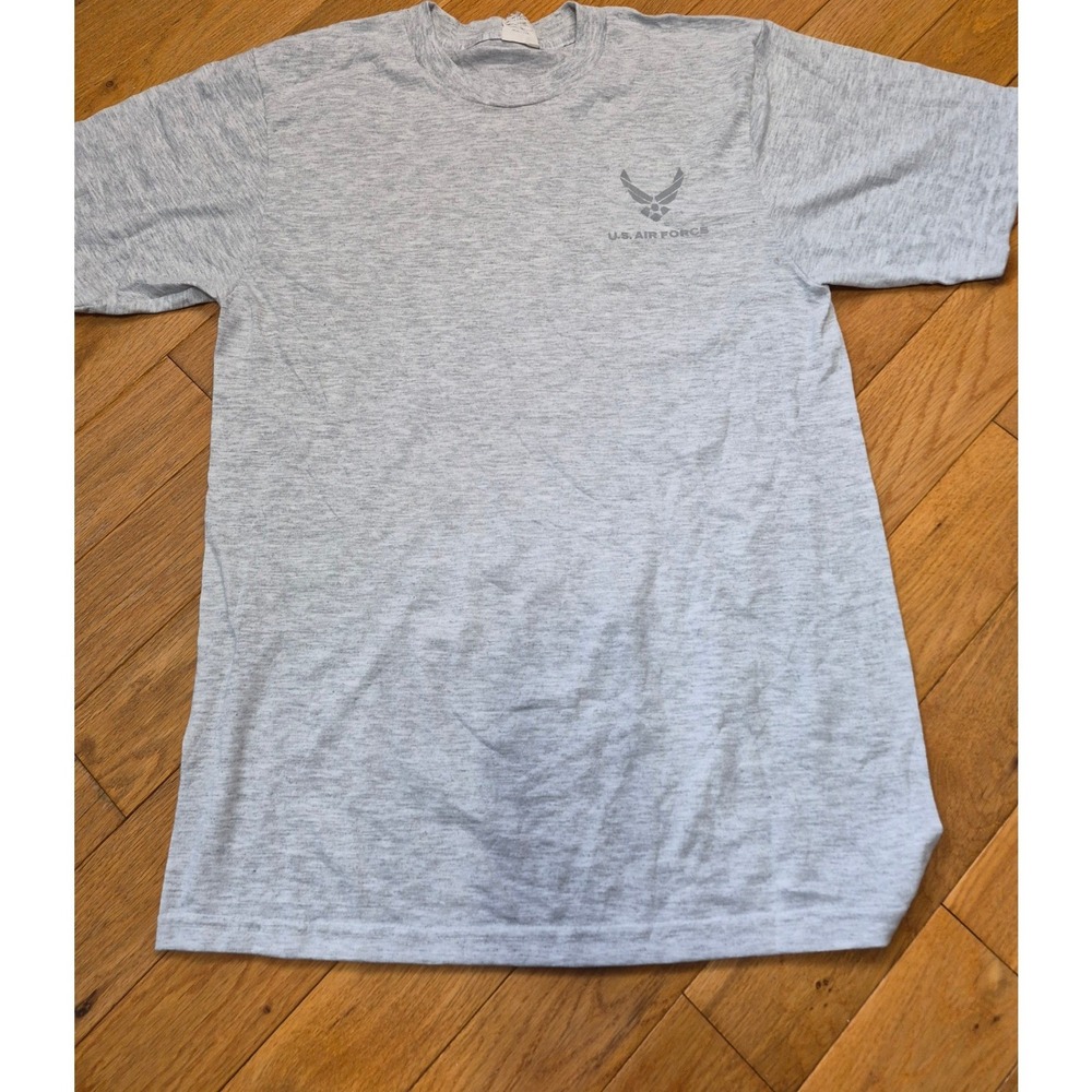 US Air Force PT T-Shirt Mens Medium Gray Reflective Logo 8415-01-518-4921